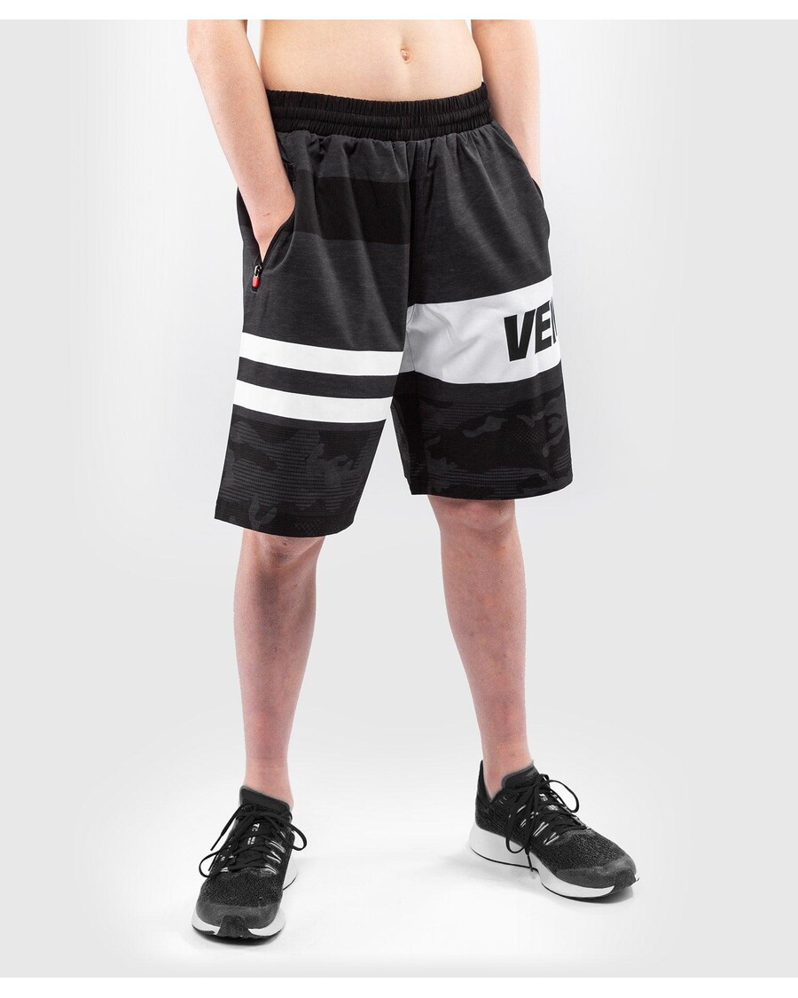 מכנסי אימון שורטטי Venum - לילדים - שחור/אפור