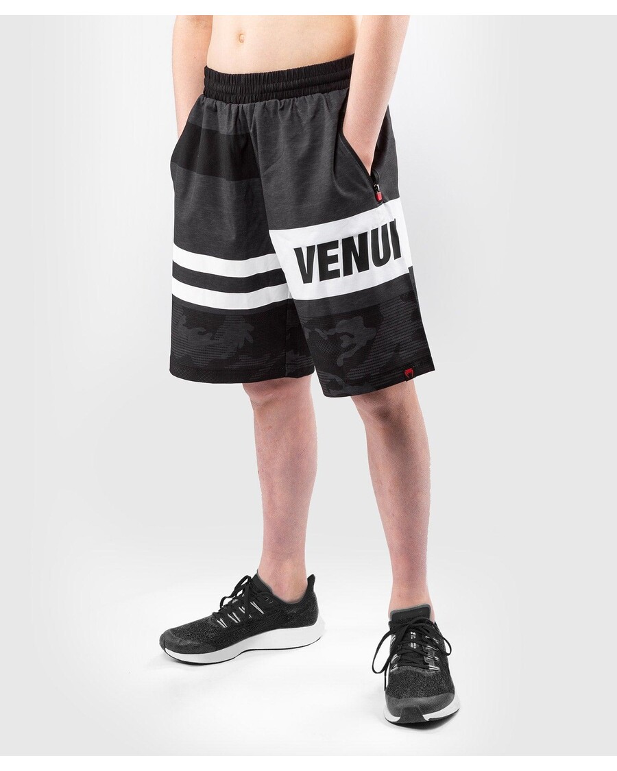מכנסי אימון שורטטי Venum - לילדים - שחור/אפור