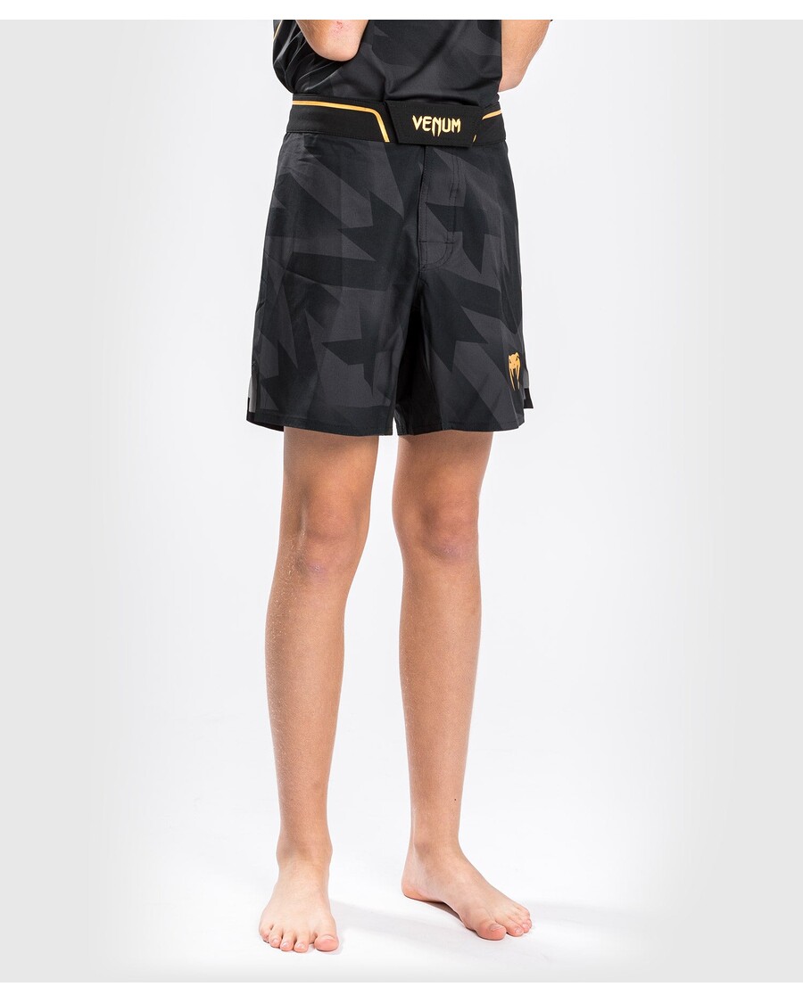 Celana Pendek Pertarungan Pisau Cukur Venum - Untuk Anak-anak - Hitam/emas