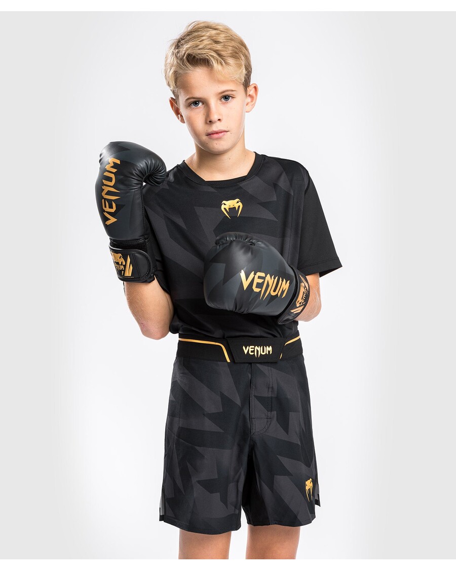 Celana Pendek Pertarungan Pisau Cukur Venum - Untuk Anak-anak - Hitam/emas
