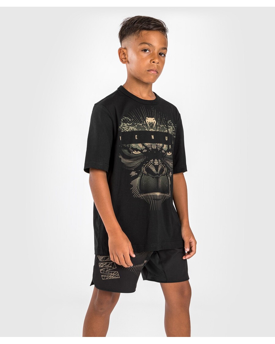 Детска тениска Venum Gorilla Jungle - черно/пясъчно