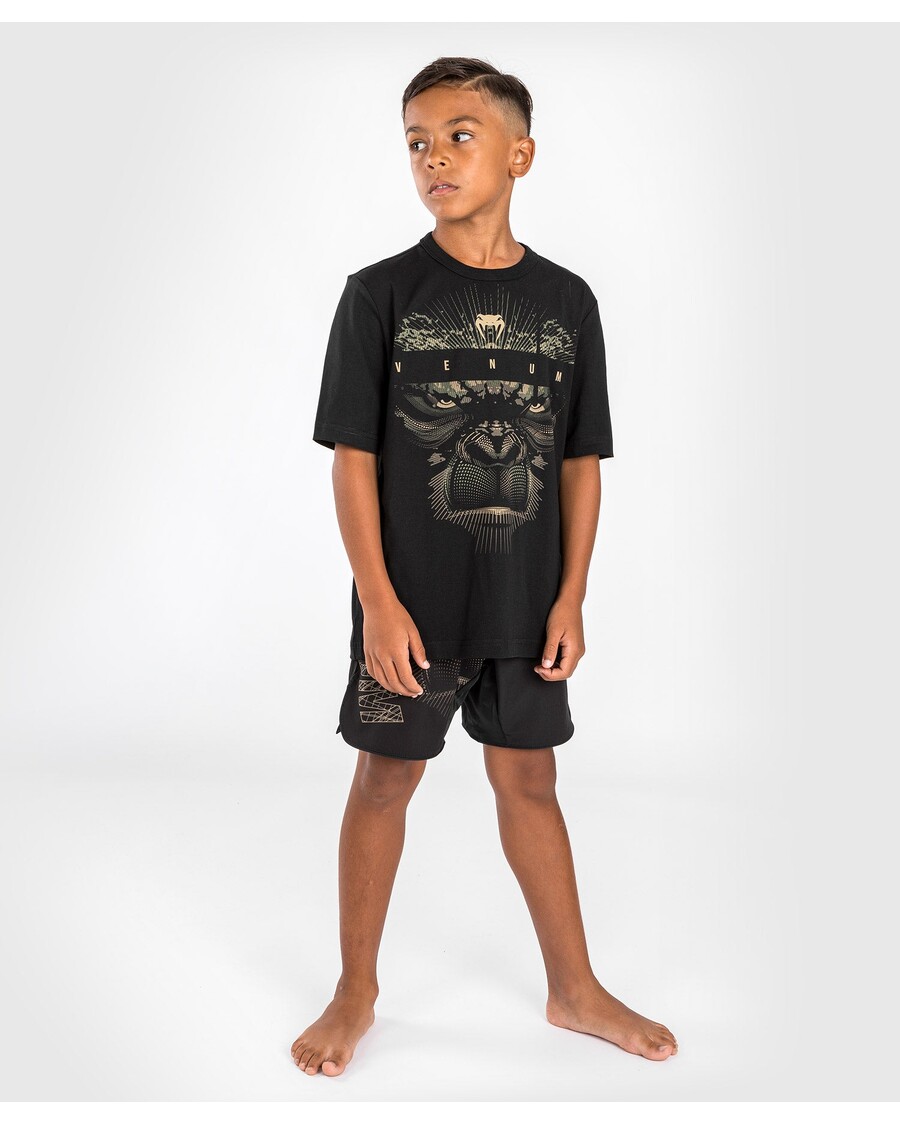Детска тениска Venum Gorilla Jungle - черно/пясъчно