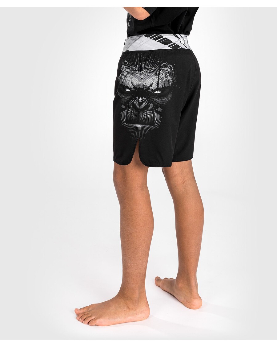 Venum ゴリラ ジャングル キッズ ファイトショーツ - ブラック/ホワイト