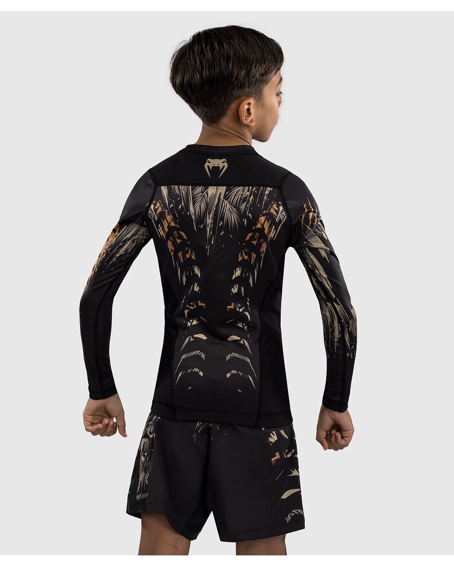 Venum Tiger Kids Rashguard עם שרוול ארוך - שחור/ניאון כתום