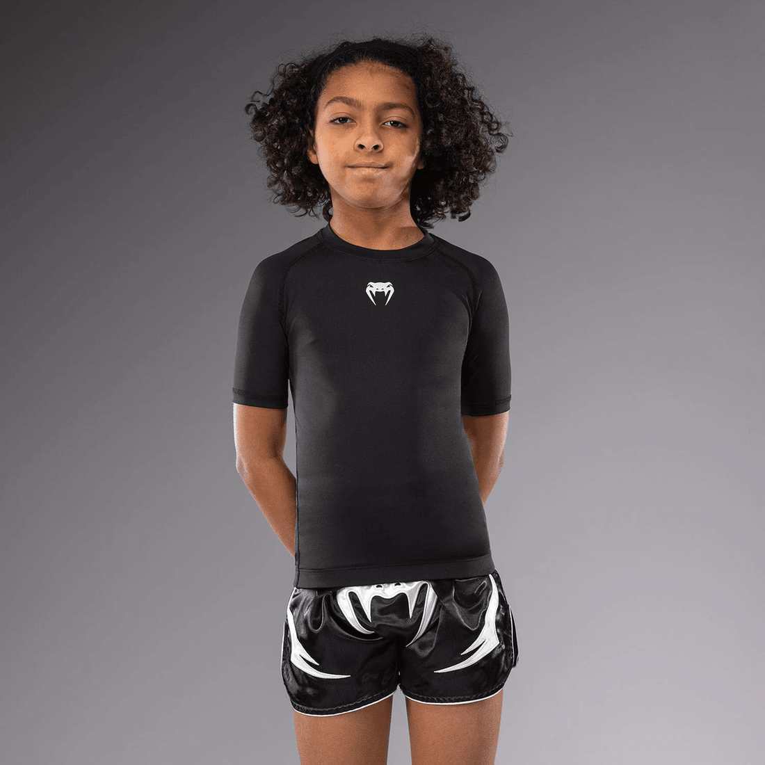 Venum Contender Copii Rashguards Mâneci Scurte - Negru