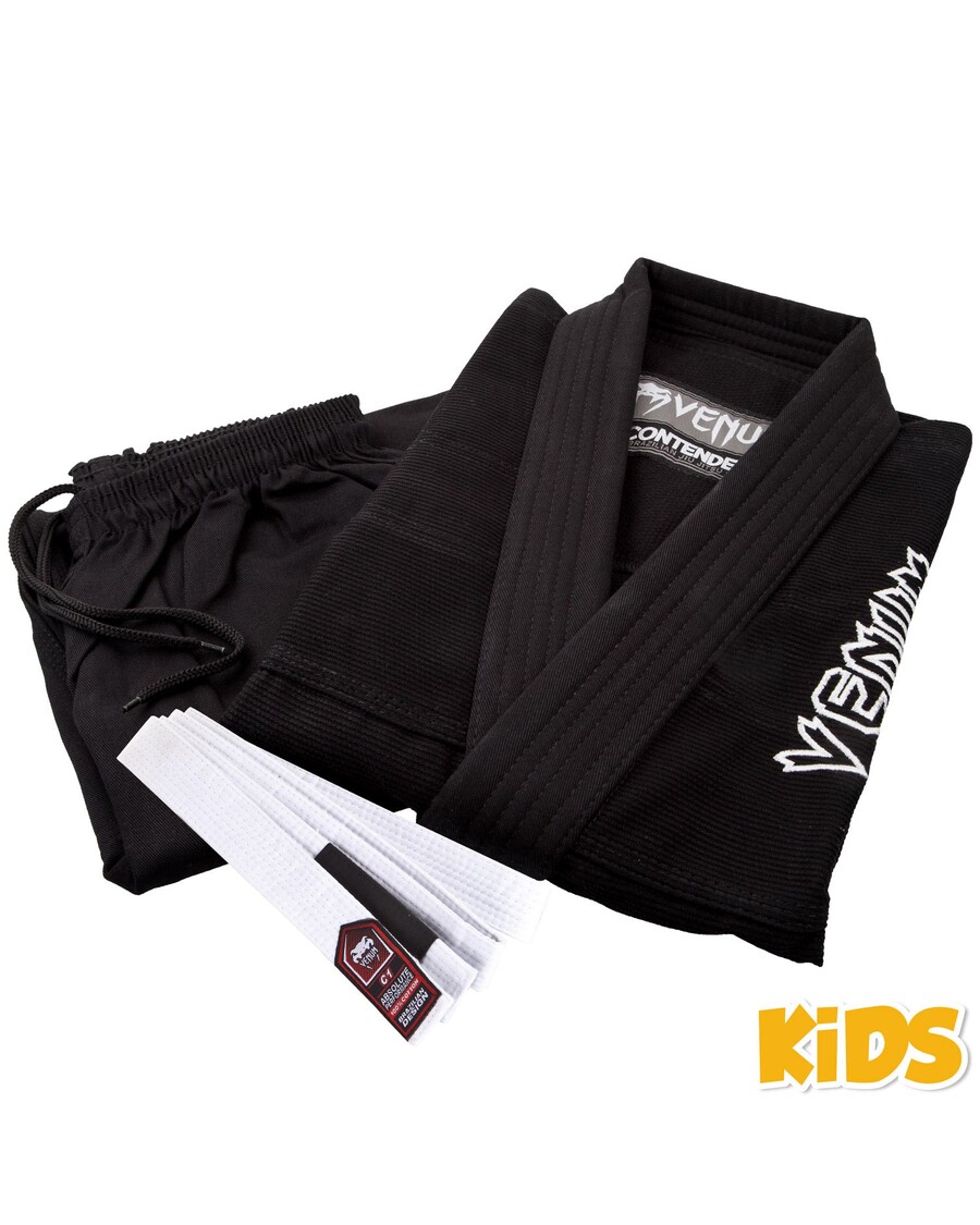 Venum Contender Kids Bjj Gi (nemokamas Baltas Diržas) - Juodas