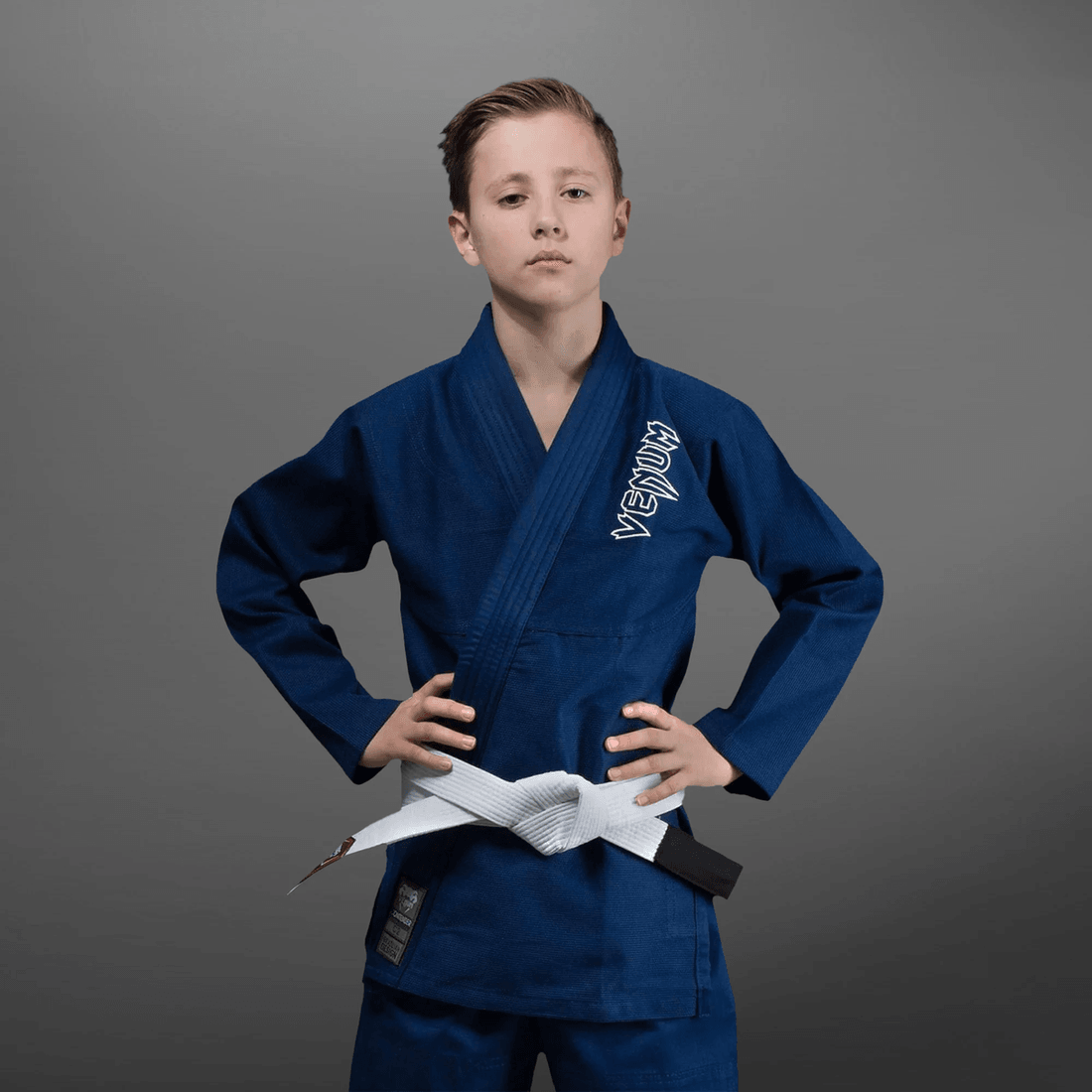 Venum Contender Kids Bjj Gi (gratis Vitt Bälte Ingår) - Marinblå