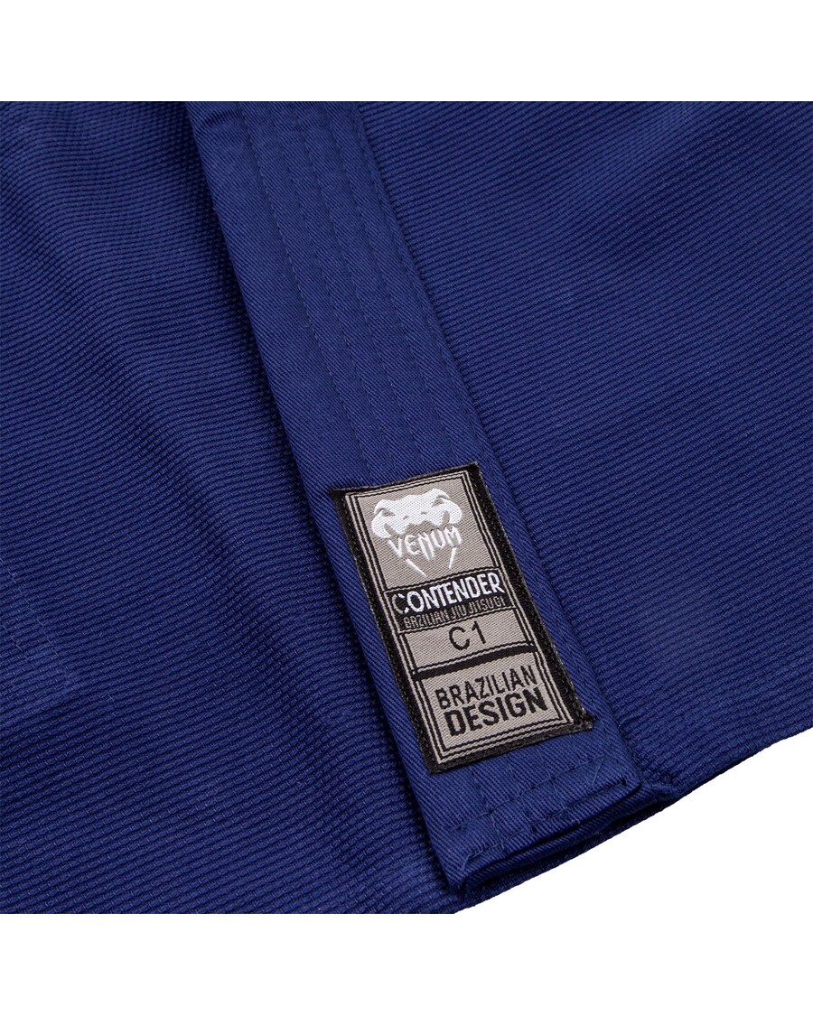 Venum Conender キッズ ブラジリアン柔術着 (無料の白いベルトが付属) - ネイビーブルー