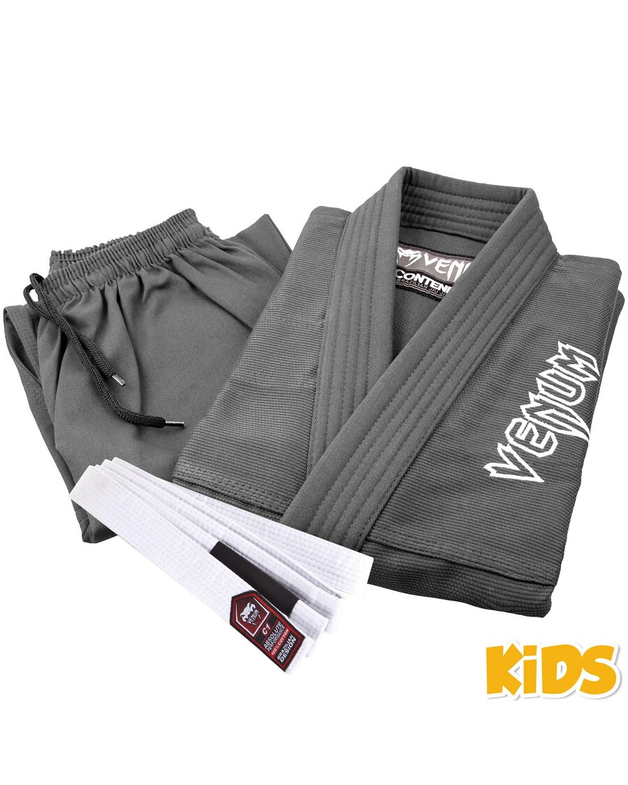 Venum Contender Kids Bjj Gi (cintura Bianca Gratuita Inclusa) - Grigio
