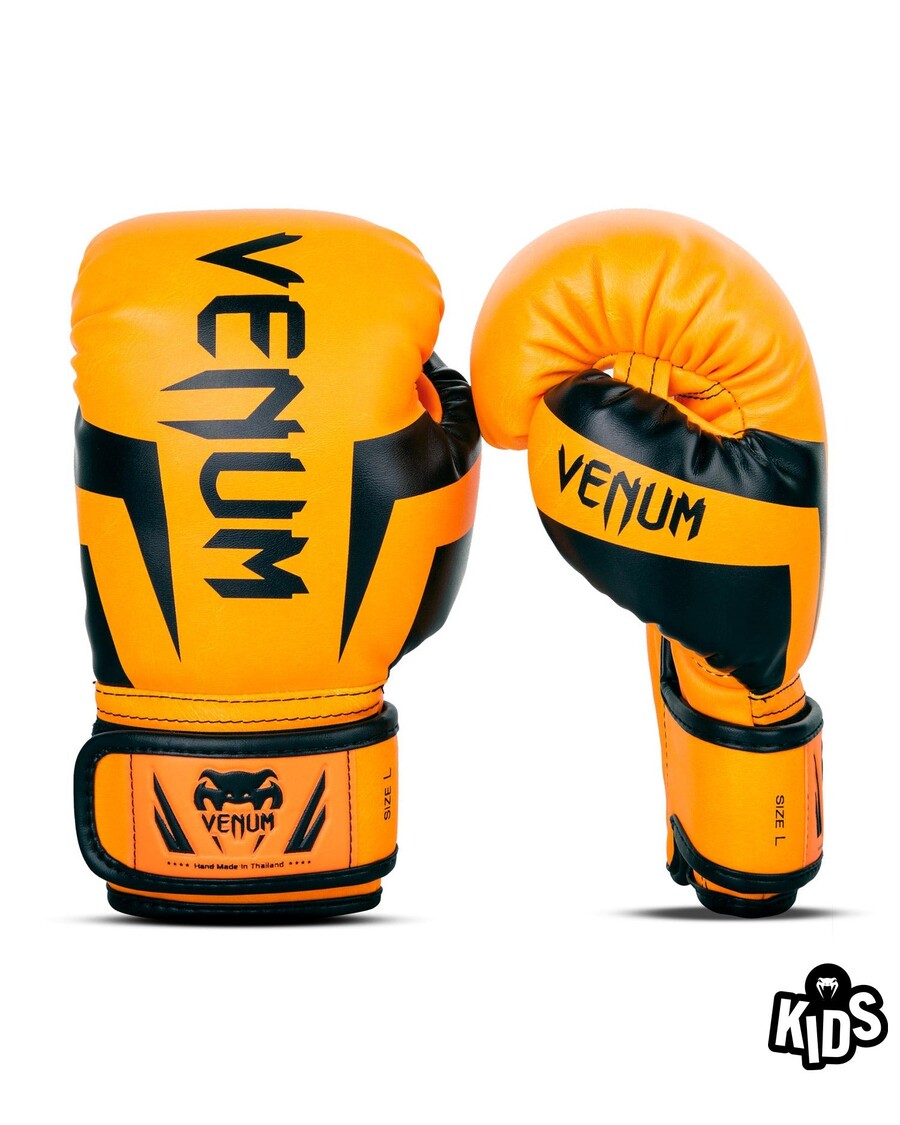 Gants De Boxe Venum Elite Enfants - Exclusif - Orange Fluo