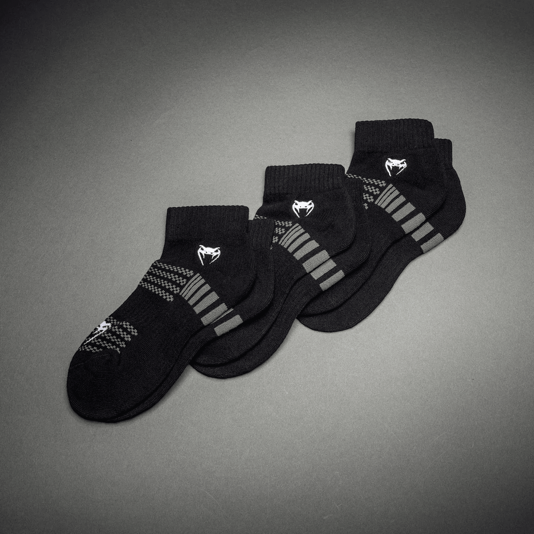 Venum Vector Ankle Socks 3 Pack - Black/Grey