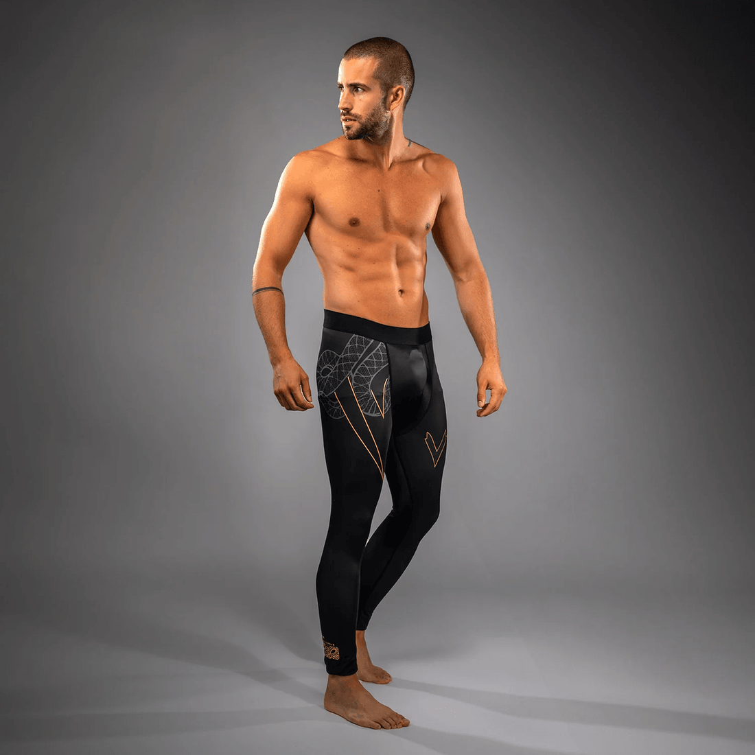 Venum Serpenti Spats - Black/Silver/Gold