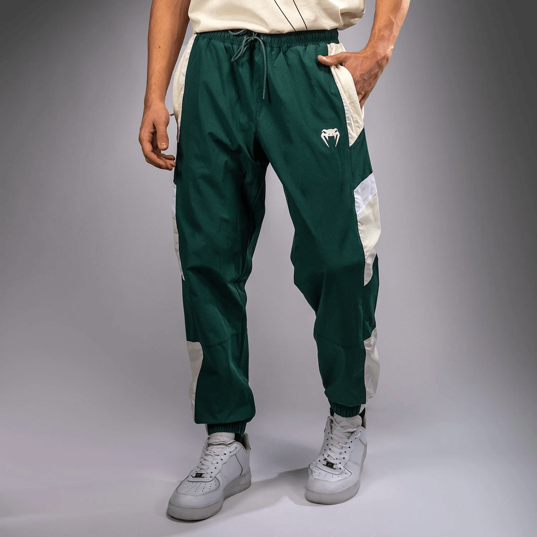 Venum Attack 90 Tracksuit Pants - Forest Green/Ice