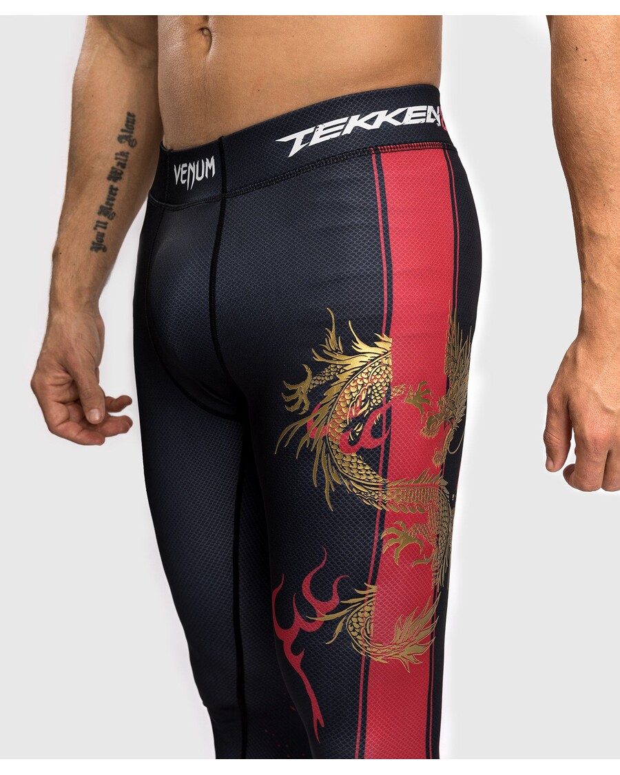 Venum x TEKKEN 8 - Marshall Law Spats - Black/Red/Gold