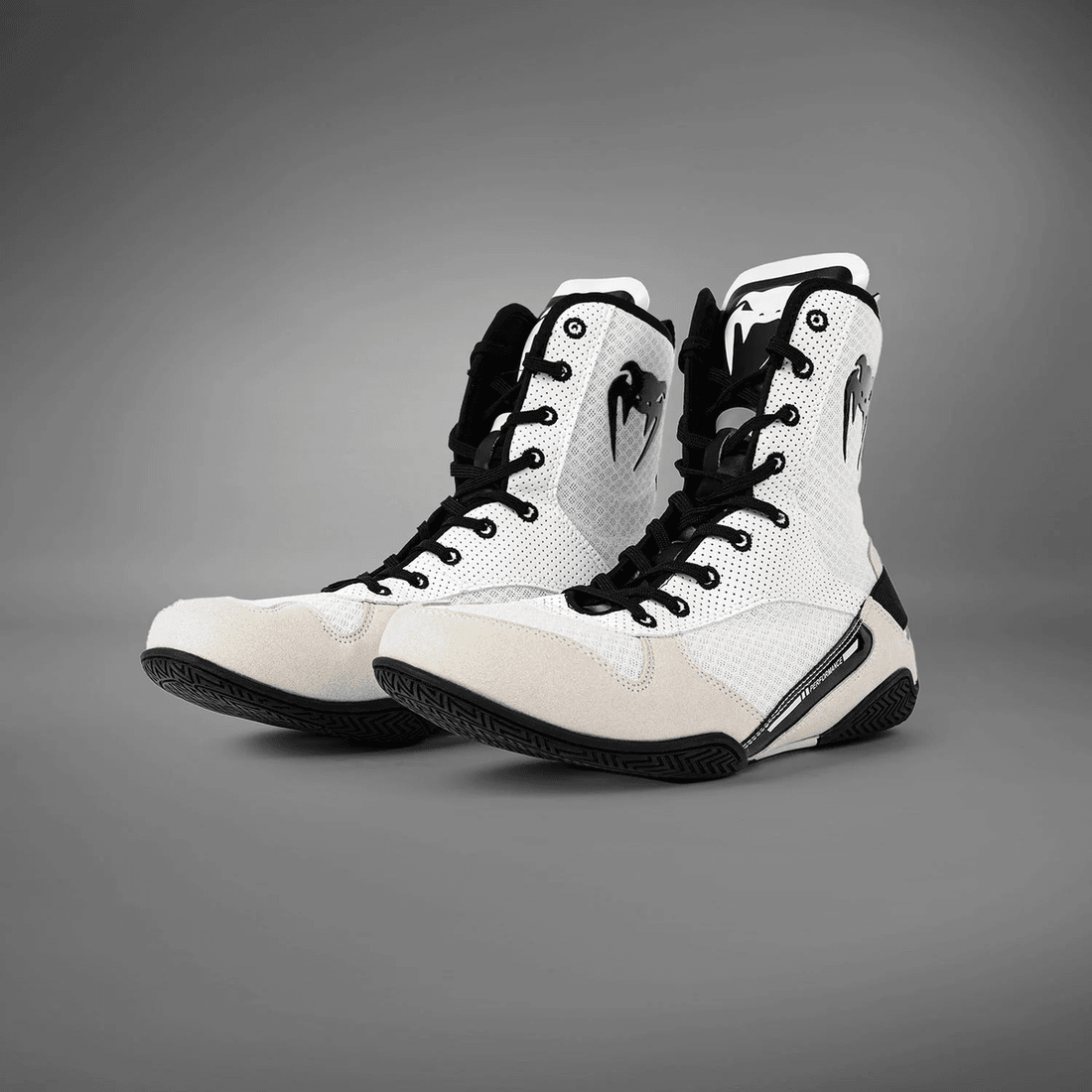 Venum Elite Boxing Shoes - White/Black
