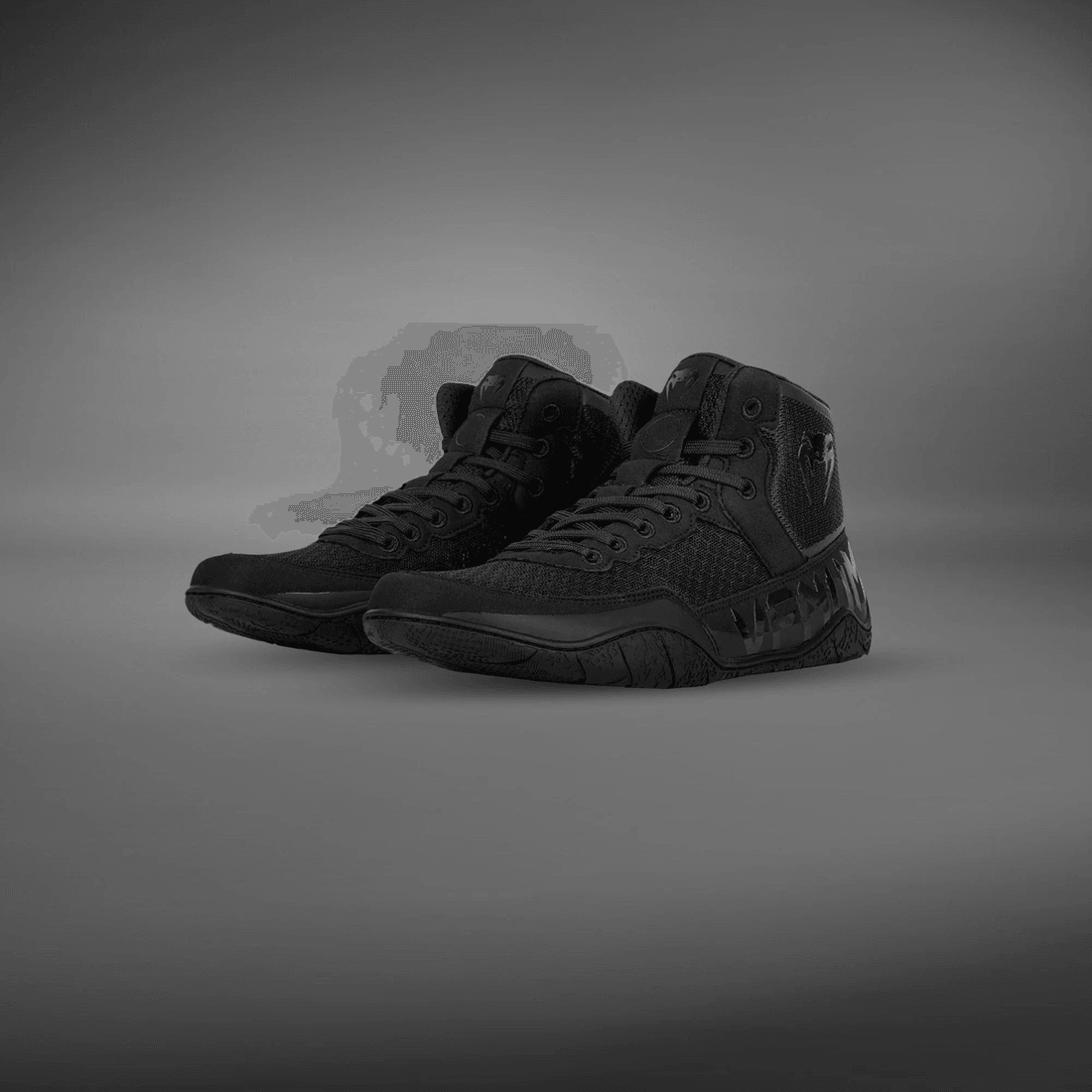 Venum Elite Wrestling Shoes - Black/Black