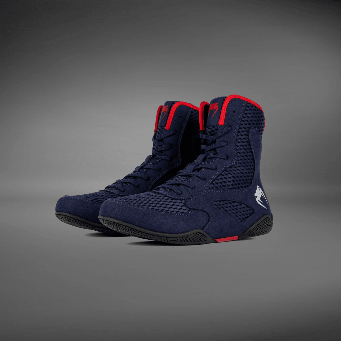 Venum Contender Boxing Shoes - Navy Blue/Red
