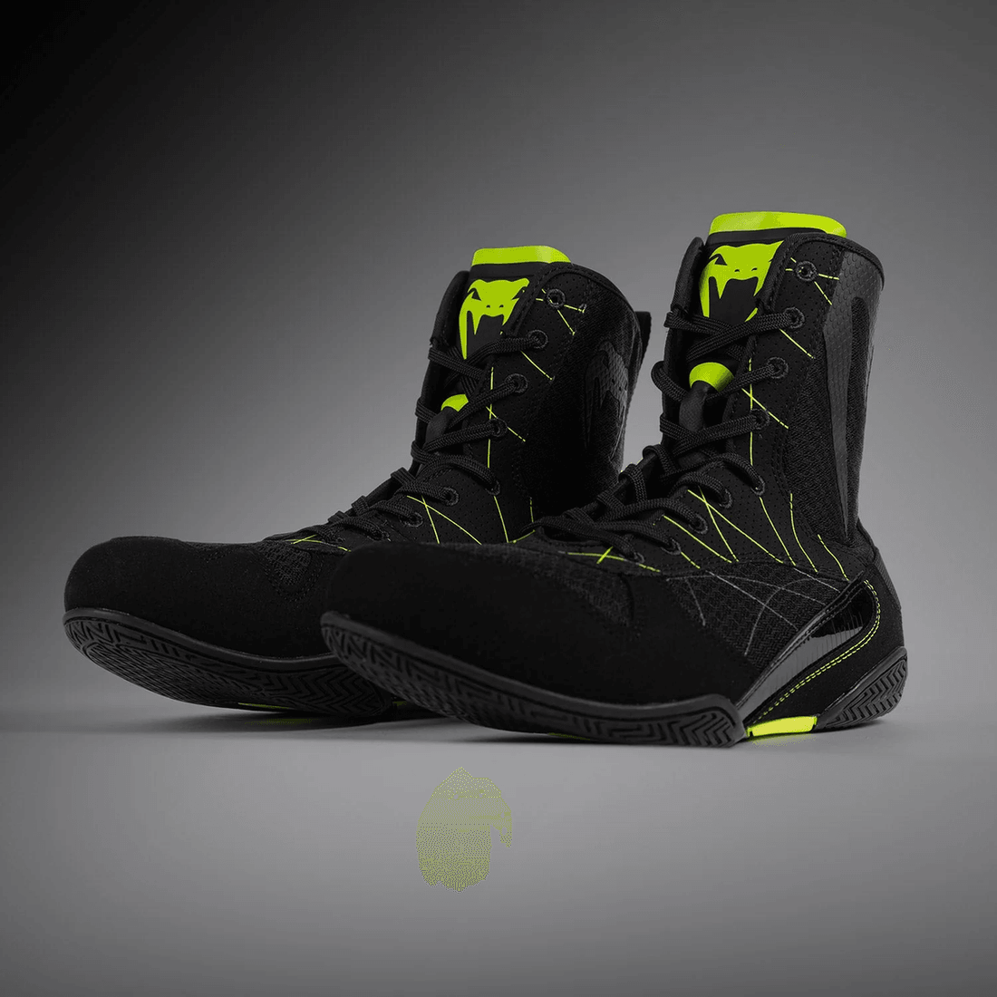 Venum Training Camp 4.0 Boxing Shoes - Black/Neon Green