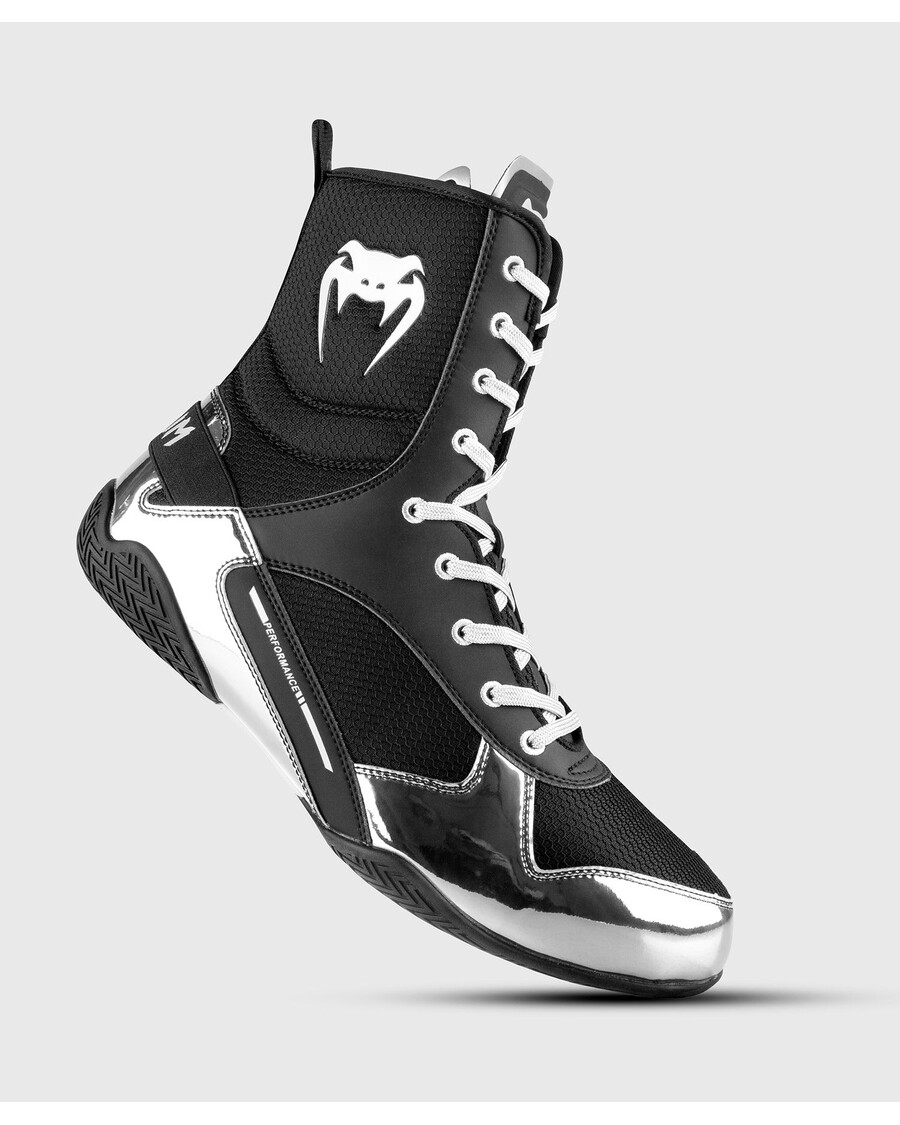 Sepatu Tinju Venum Elite - Hitam/perak