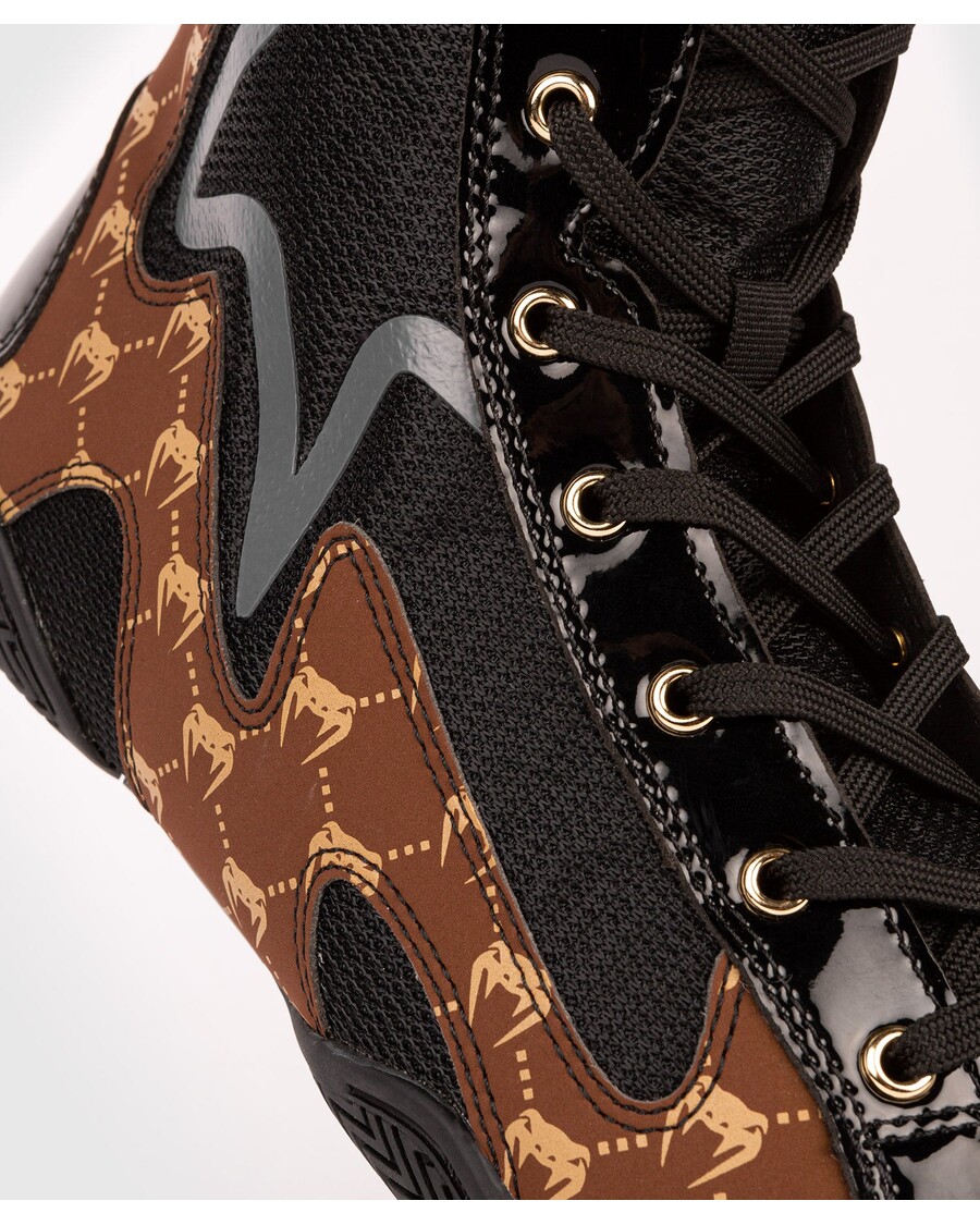 Boksarski čevlji Venum Elite Evo Monogram – črni/rjavi