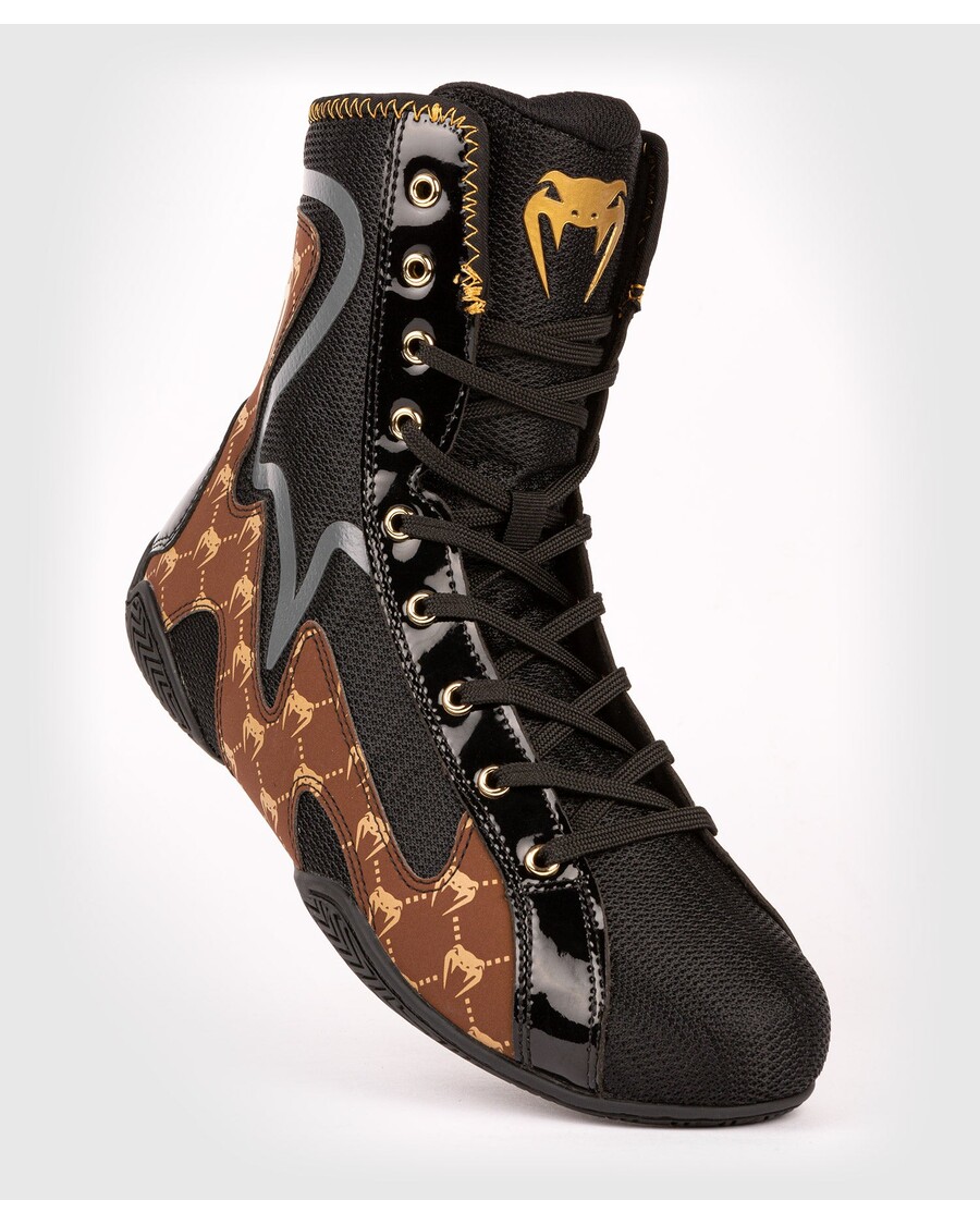 Sepatu Tinju Venum Elite Evo Monogram – Hitam/coklat