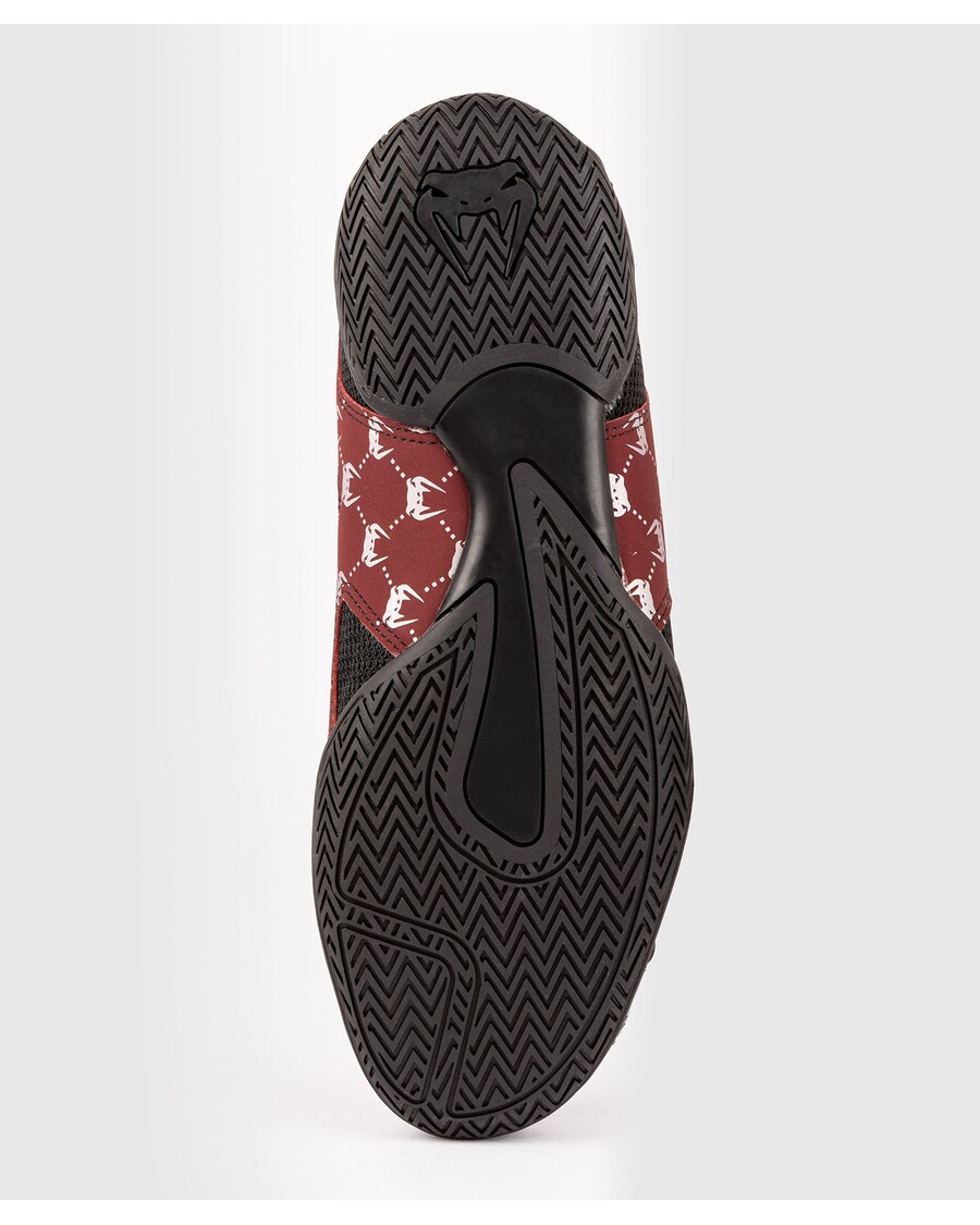 Venum Elite Evo Monogram Boxing Shoes – Black/Burgundy