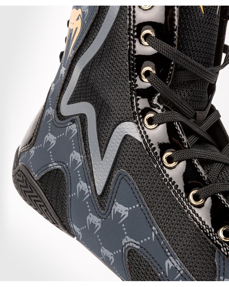 Venum エリート Evo モノグラム ボクシング シューズ – ブラック/ネイビー ブルー