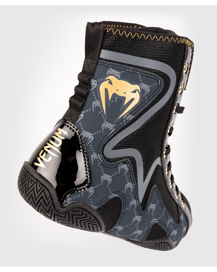 Venum エリート Evo モノグラム ボクシング シューズ – ブラック/ネイビー ブルー