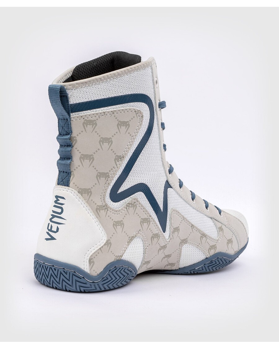 Боксови обувки Venum Elite Evo Monogram - бяло/синьо
