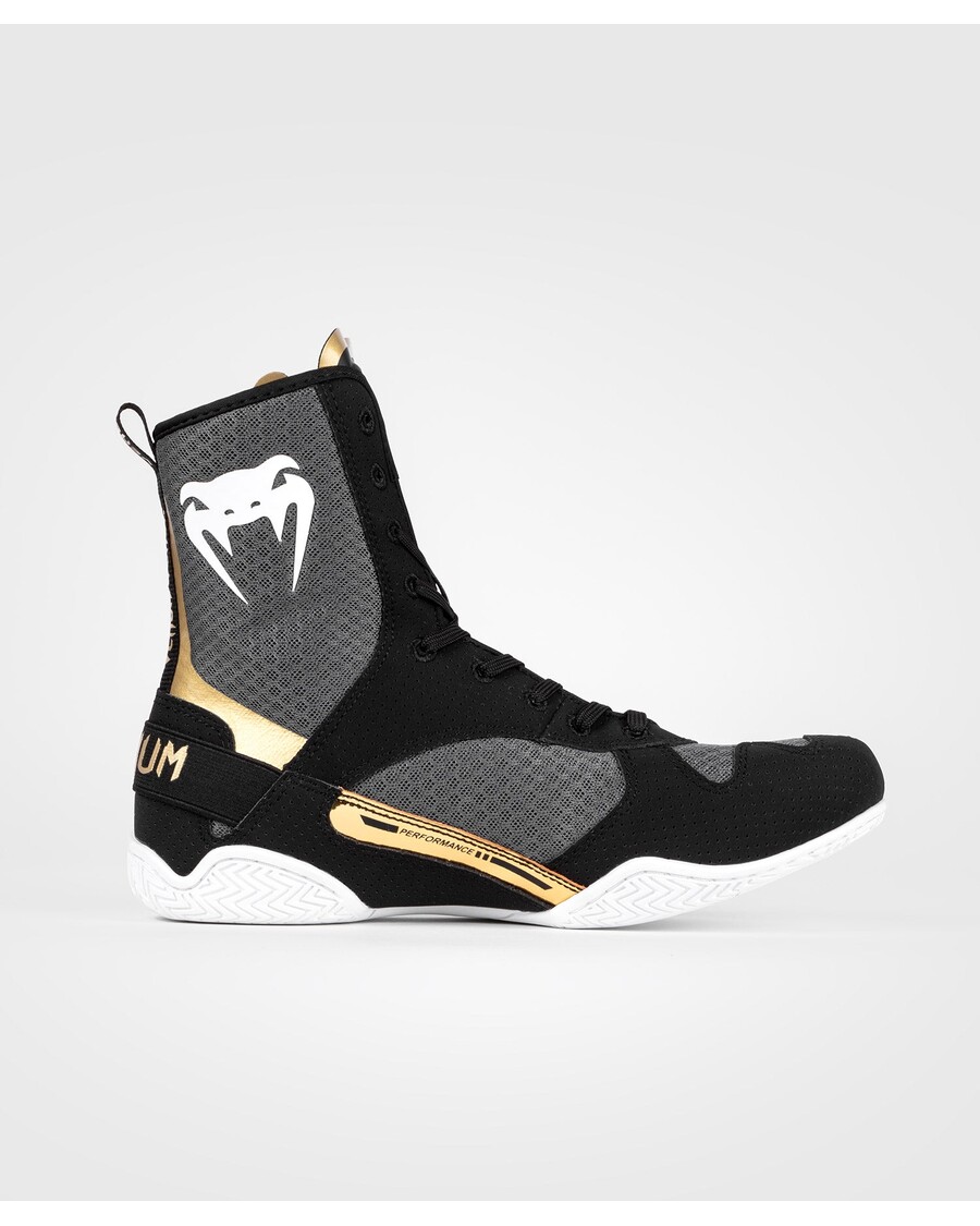 Venum エリート ボクシング シューズ - ブラック/ホワイト/ゴールド