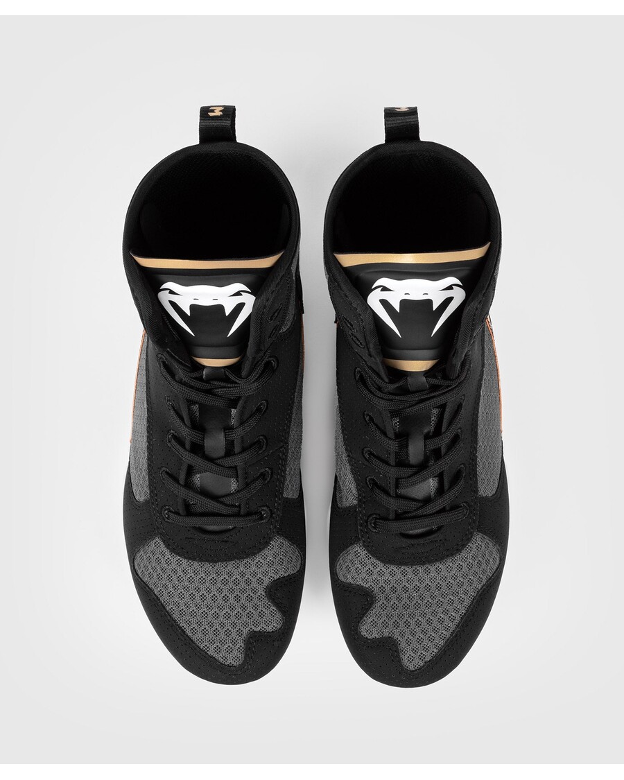 Venum エリート ボクシング シューズ - ブラック/ホワイト/ゴールド