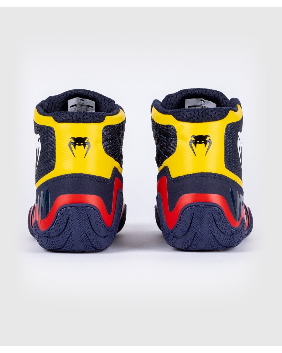 Venum エリート レスリング シューズ - ブルー/イエロー