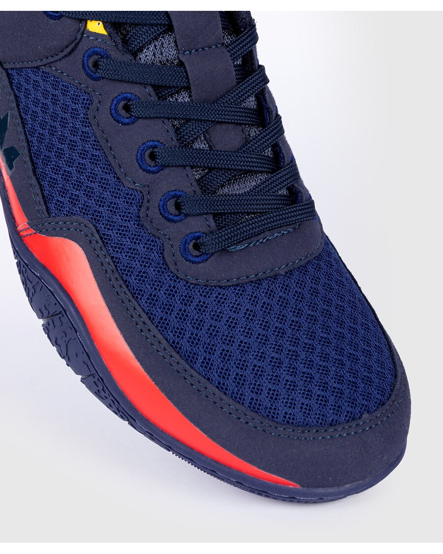 Venum エリート レスリング シューズ - ブルー/イエロー