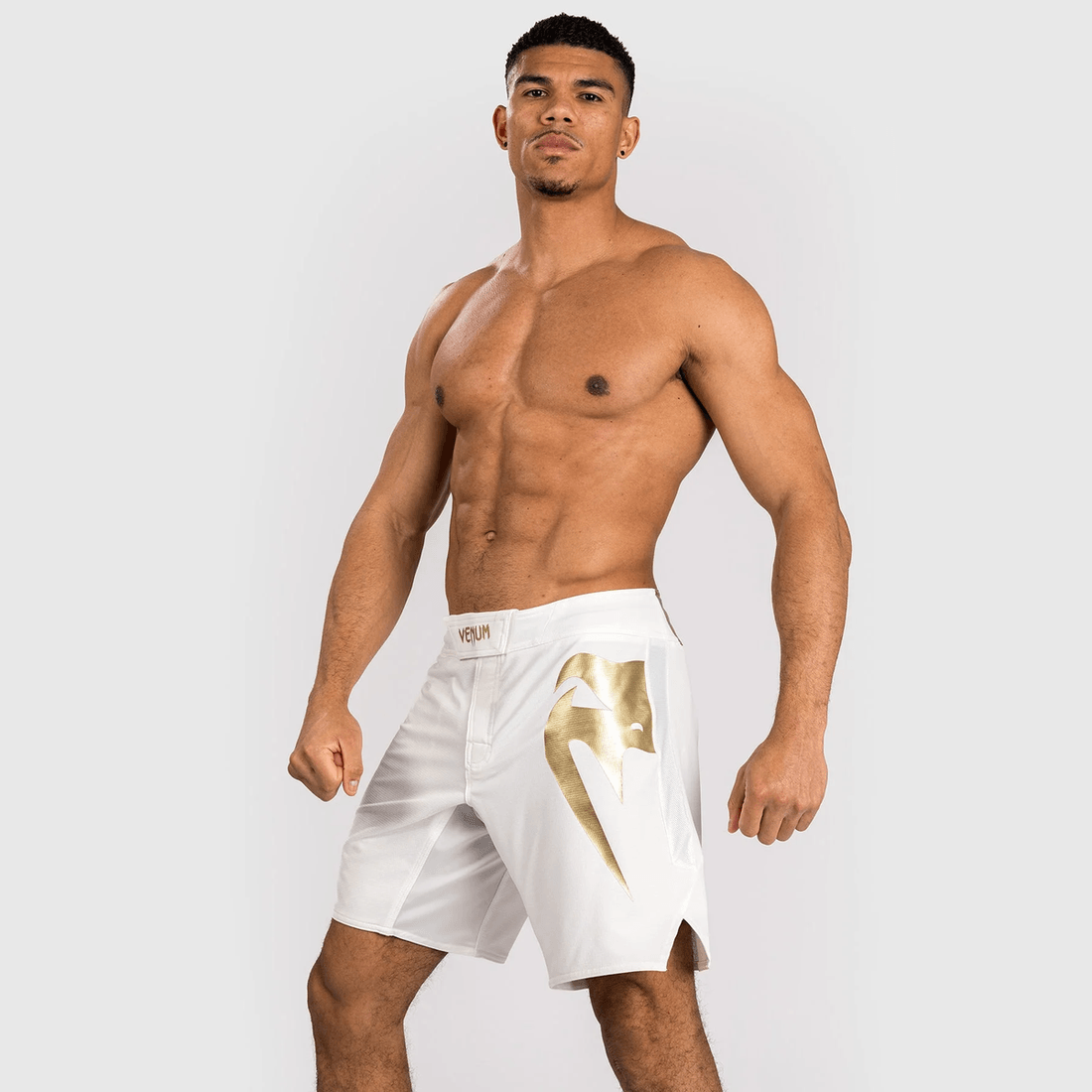 Venum Light 5.0 Fight Shorts - White/Gold