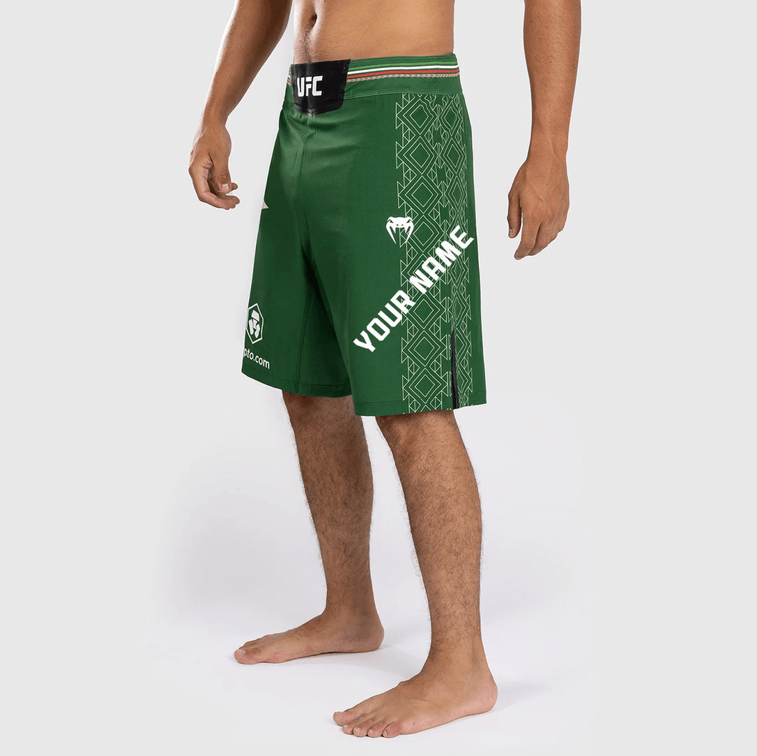 UFC Noche by Venum Personalized Authentic Fight Night Men's Fight Short - Green