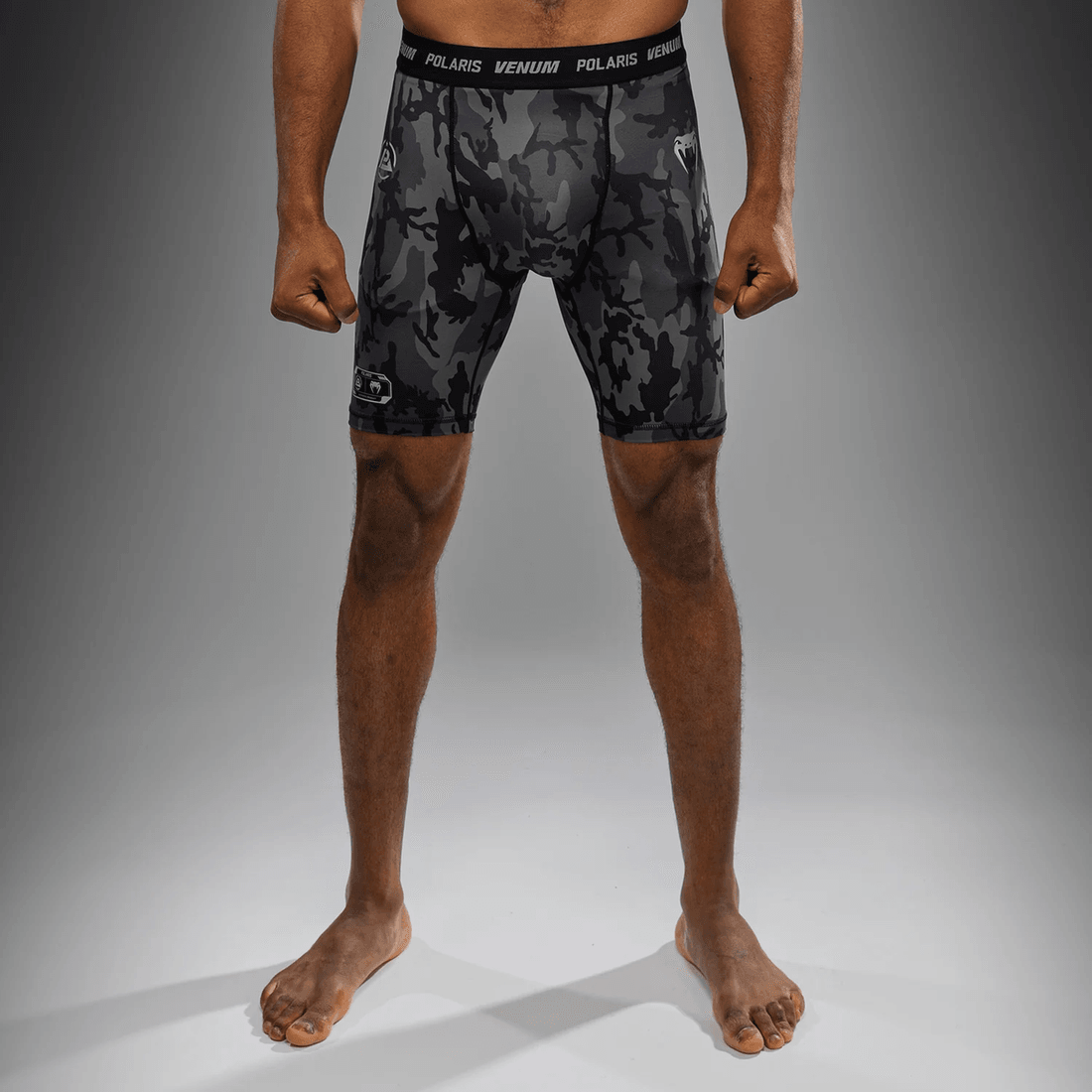 Venum x Polaris Vale Tudo Shorts - Black/Storm Grey