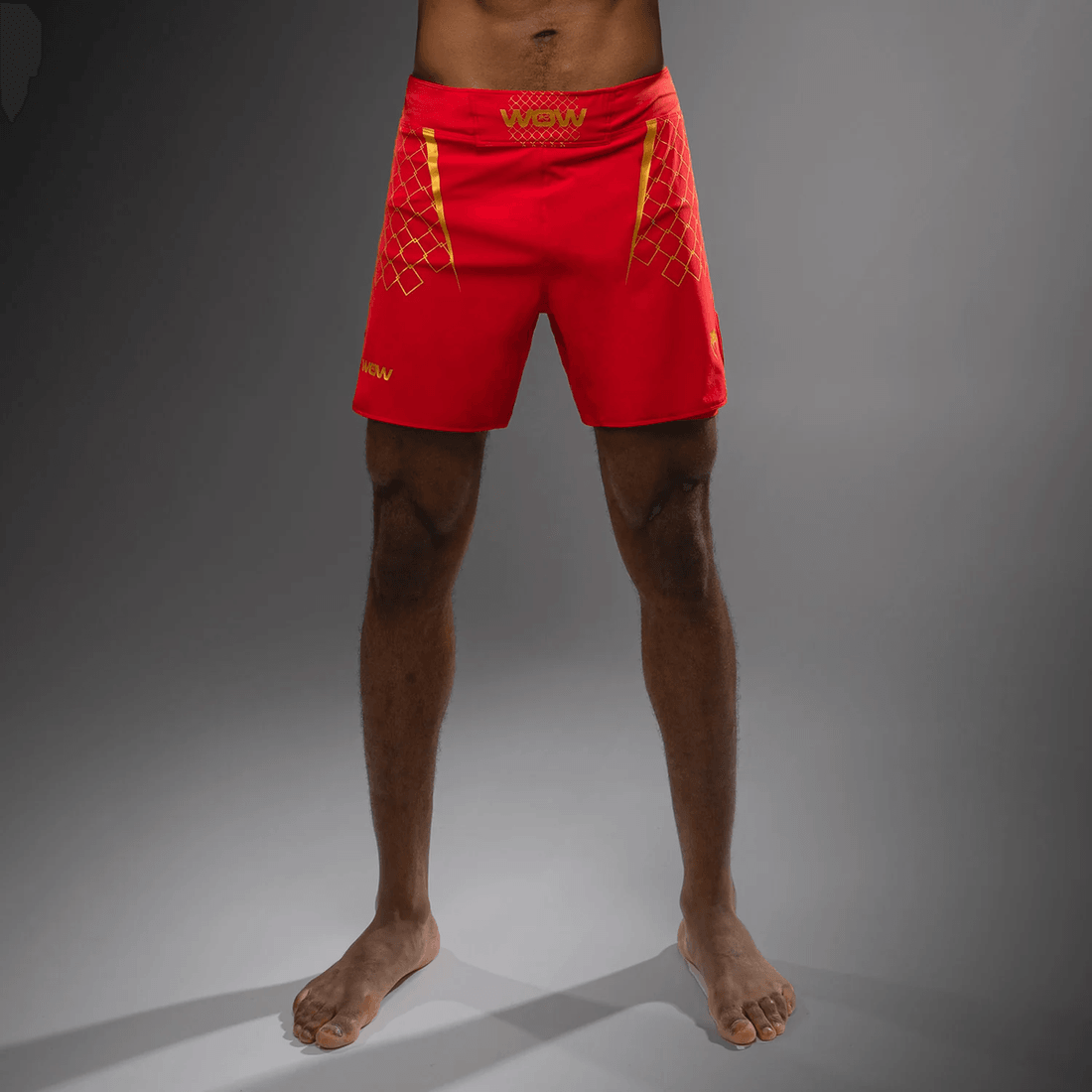 Venum x WOW FC Men’s Fight Shorts - Fury Red/ Gold