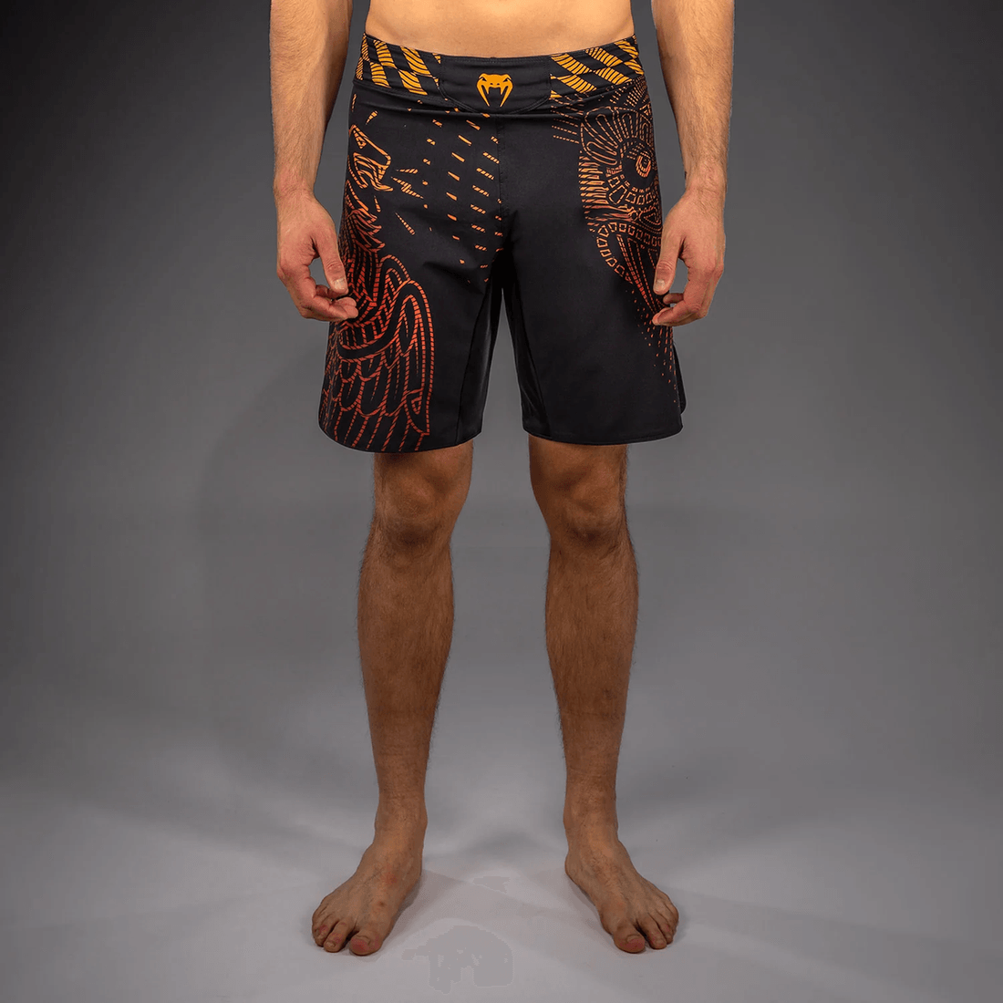 Venum Quetzal Fury Fightshorts - Black/Fury Red/ Tangerine