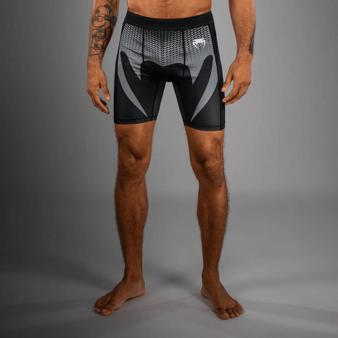 Venum No Gi Vale Tudo Shorts - Black/ Silver Grey