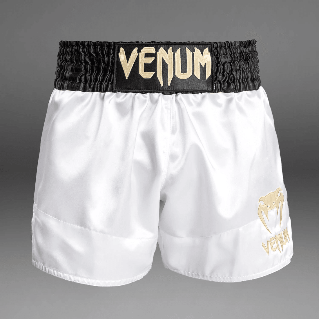 Venum Classic Muay Thai Short - White/Gold/Black