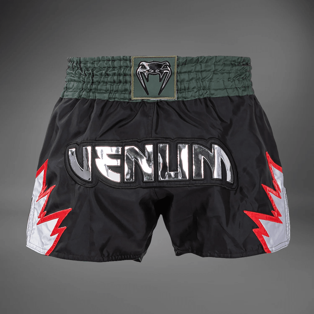 Venum Inferno Muay Thai Shorts - Deep Black/Khaki