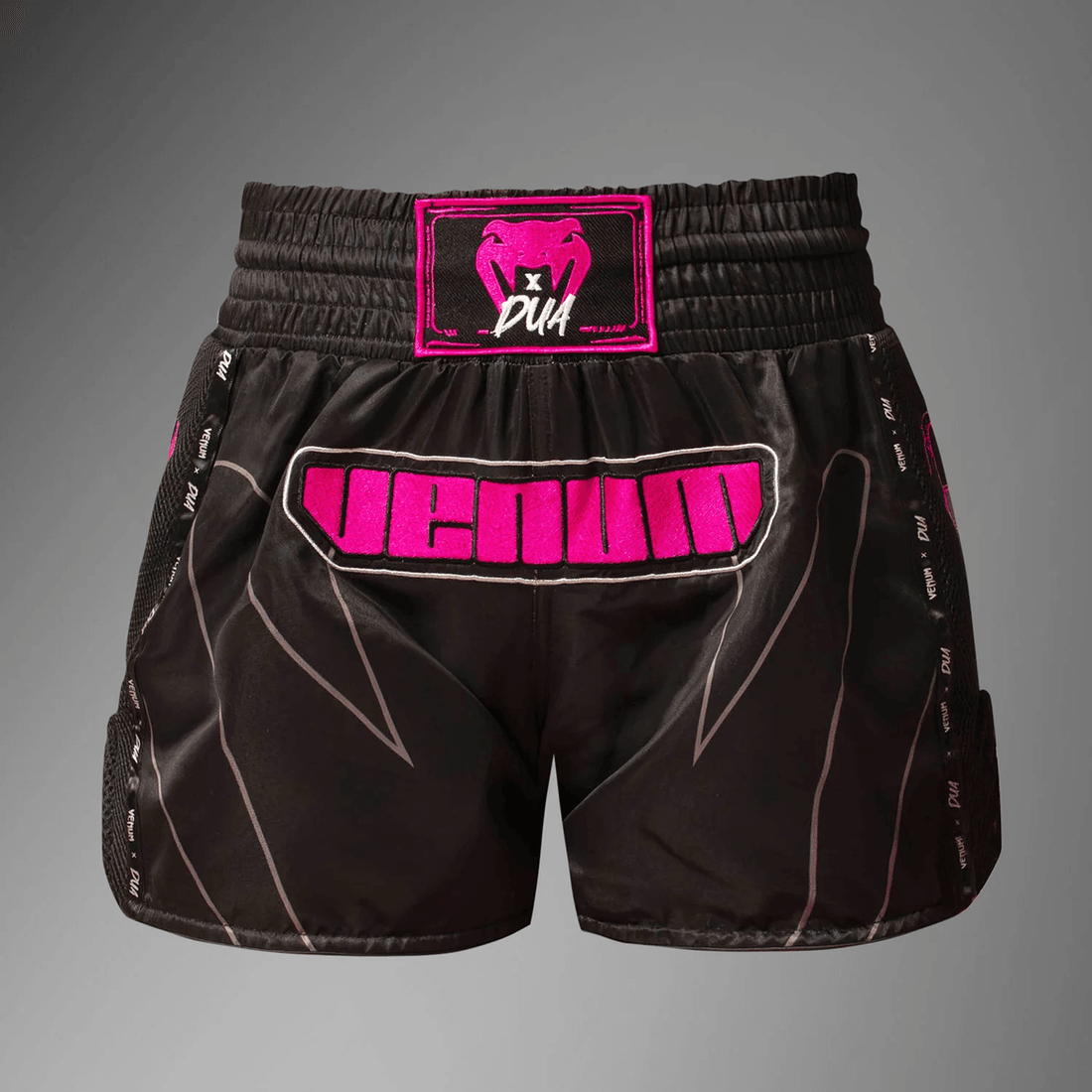 Venum x Dua Muay Thai Shorts - Black/Fuscia Pink