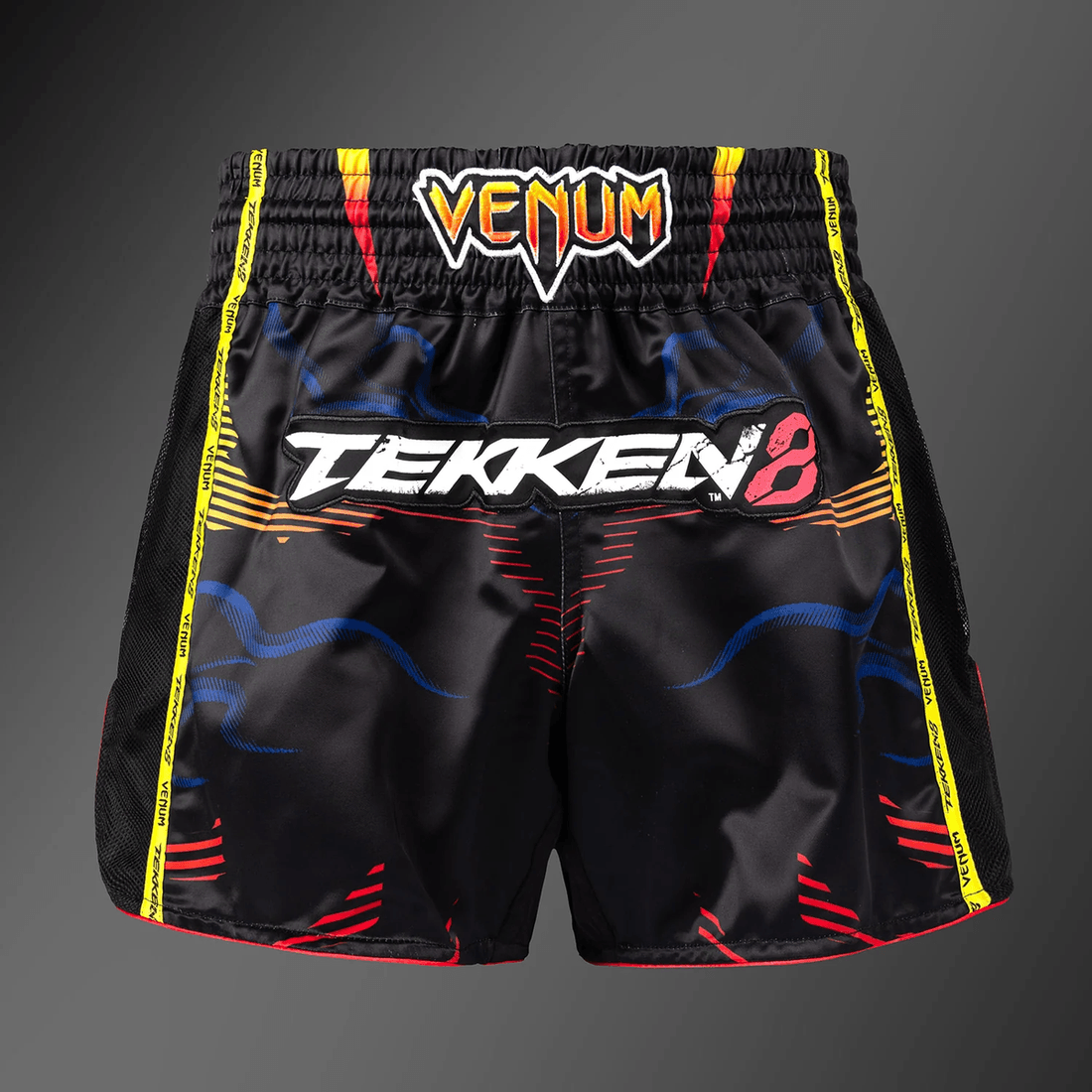 Venum x TEKKEN 8 Muay Thai Shorts - Yoshimitsu - Black/Orange