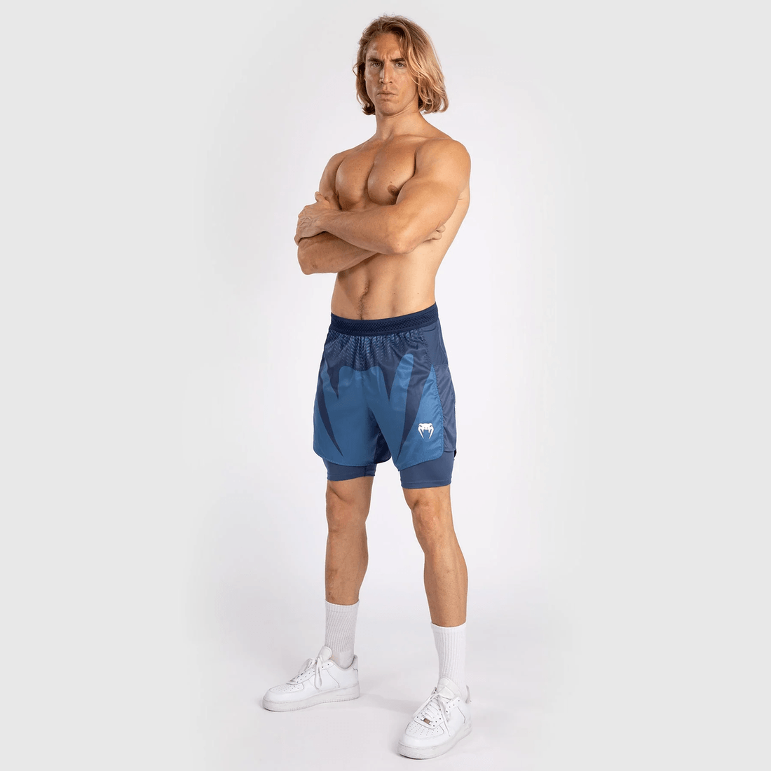 Venum Attack Men's Fight Shorts - Navy Blue