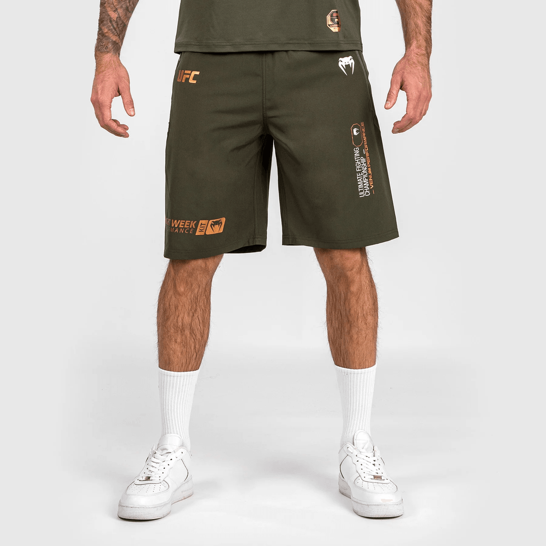 UFC Adrenaline by Venum Fight Week Men’s Performance Shorts - Khaki/Bronze