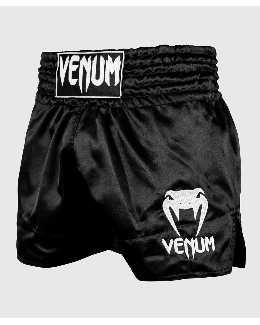 Venum Muay Thai Shorts Klassisch – Schwarz/weiß