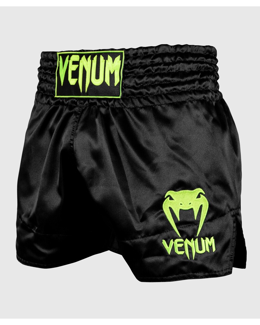 Venum Muay-Thai-Shorts Klassisch – Schwarz/Neo-Gelb