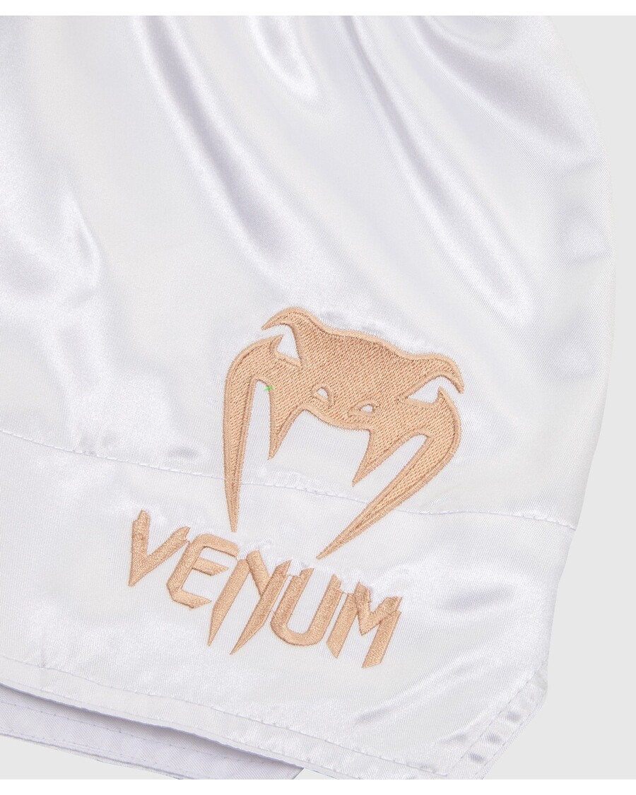 Venum Muay Thai Shorts Klassiske - Hvid/guld