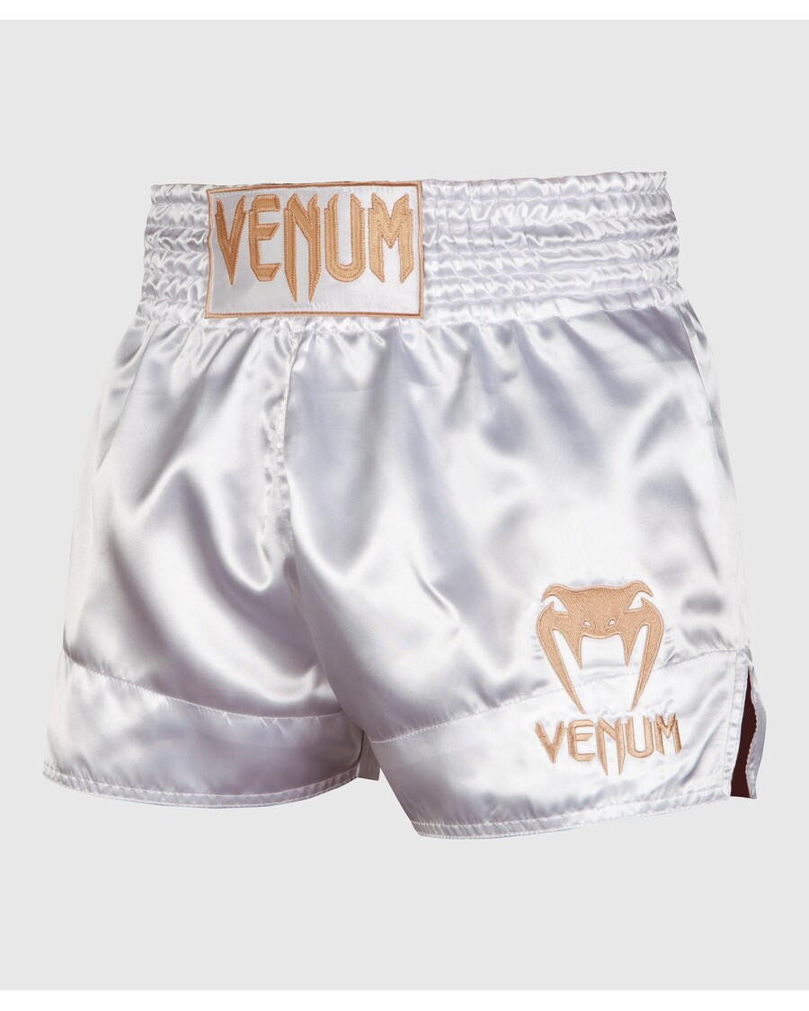 Venum Muay Thai Shorts Klassisch – Weiß/Gold