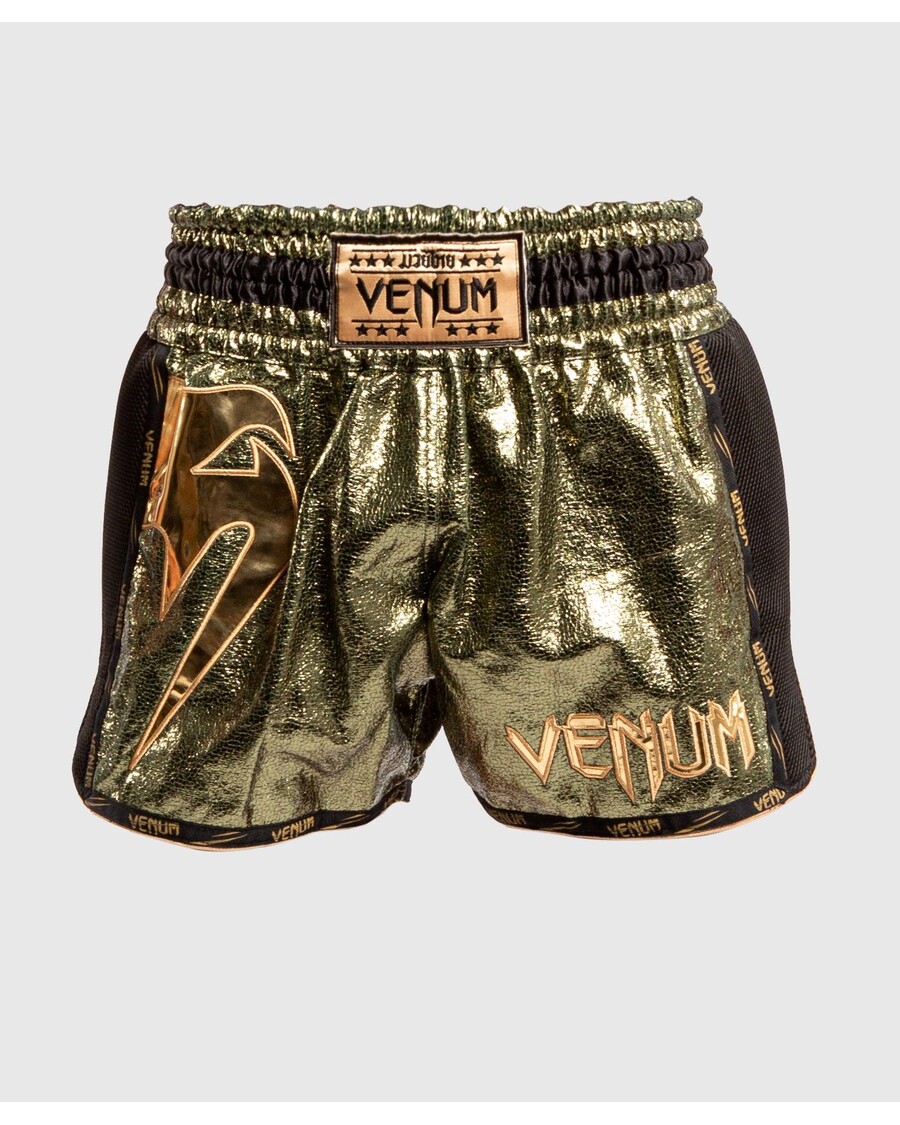 Venum Giant Foil Muay Thai Shorts – Khaki/Gold